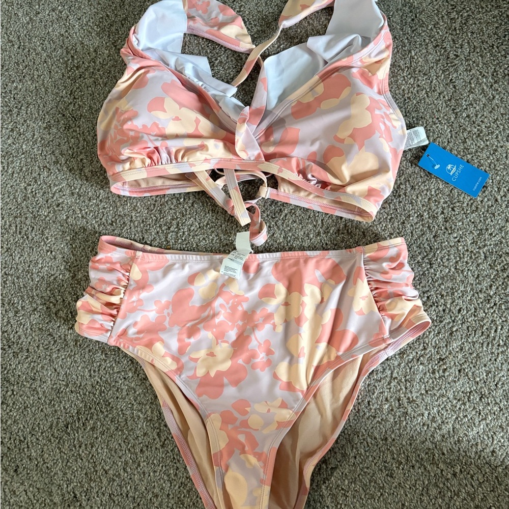 Cupshe Floral Pink Women’s Swimsuit